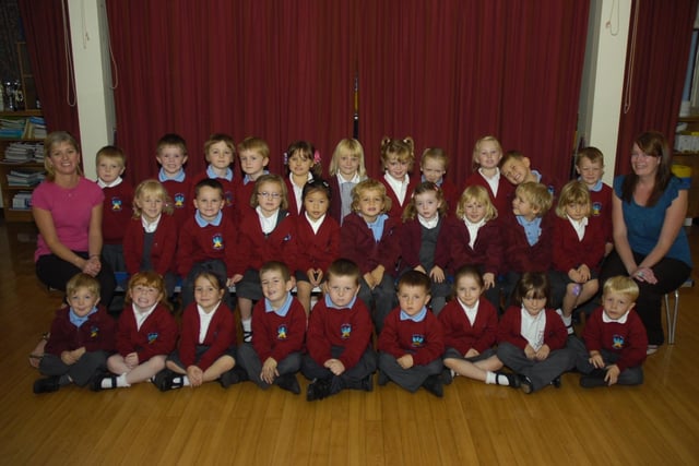 Pupils are pictured with (from left) teaching assistant Colette Wood and class teacher Amanda Pickwell.
