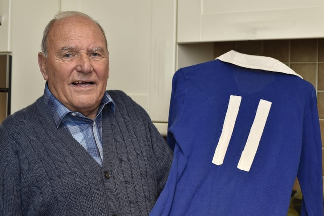 After Posh beat Gillingham 4-2 to effectively clinch the 1973-74 Fourth Division title on a famous night at London Road, Tommy threw his shirt into the crowd. It was returned to him by a Posh fan 45 years later!