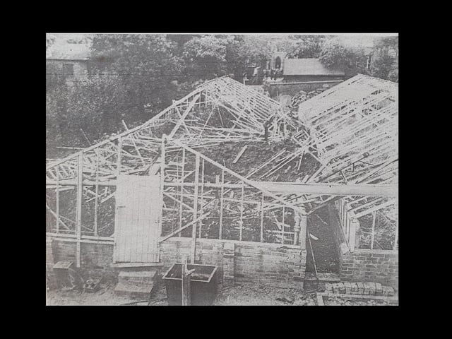 The devastation to a market garden at Ranelagh Terrace, Leamington, on Friday, August 23, 1940, when a single Dornier bomber dropped a stick of bombs just before noon.