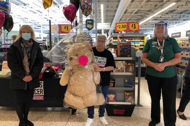 The winner of the giant teddy has decided to donate it to Chestnut Tree House children's hospice