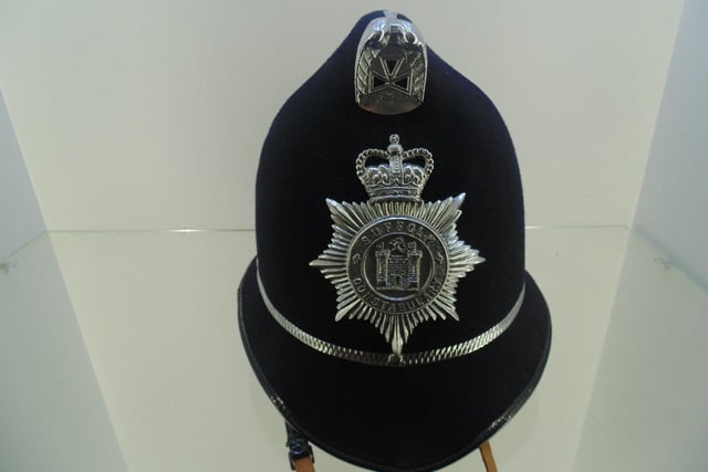 Suffolk constabulary policeman's helmet. Estimate £40-£60