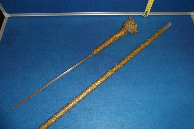 Oriental sword stick cira 1900's. Estimate £100-£200
