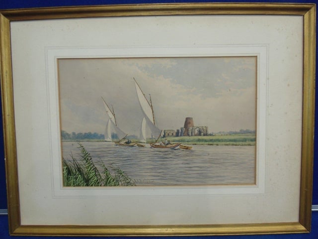 Water colour of Norfolk scene- Stephen John Batchelder (British 1849-1932). Estimate £100-£200
