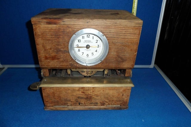 National Time Recorder. Clocking In Clock. Punch Clock. Factory Clock. 1900. Estimate £50-£100