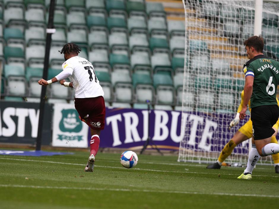 Ricky Korboa scores his second goal of the season. Pictures: Pete Norton.