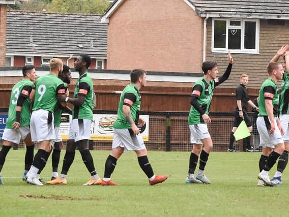 Action from Burgess Hill Town's win over Ware