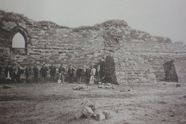 Pictured, are the ruins of Northampton Castle. You can still find the archway near Northampton Train Station on Black Lion Hill, hence why the station was formerly known as 'Castle Station' until 1966.