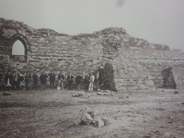 Pictured, are the ruins of Northampton Castle. You can still find the archway near Northampton Train Station on Black Lion Hill, hence why the station was formerly known as 'Castle Station' until 1966.