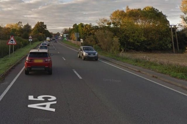 A5 — Watling Street, Weedon
Speed limit: 30mph
Number of drivers caught speeding: 534