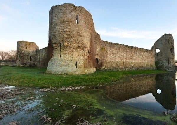 Pevensey Castle: a woman dressed in white has been seen many times over the centuries and a phantom army has been heard approaching the castle.