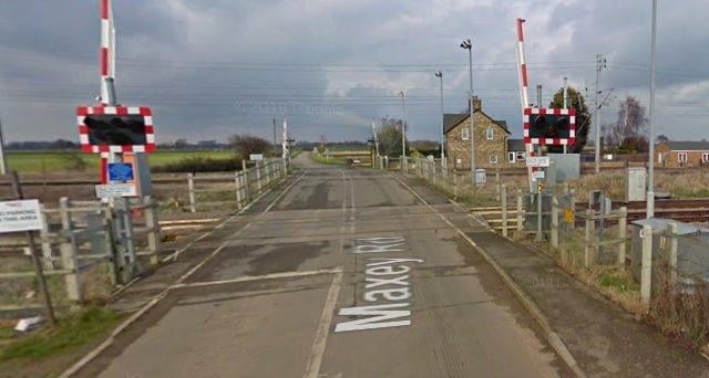 Maxey Road, Helpston, between points 10 metres either side of Maxey Railway Level Crossing for crossing maintenance works - 11pm - 9am on Saturday, October 31. Photo: Google