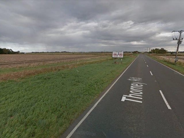 Thorney Road B1443, between A16 and Crowland Road, for re-tread and surfacing works - 9.30am to 3.30pm during a one week period in November. Photo: Google