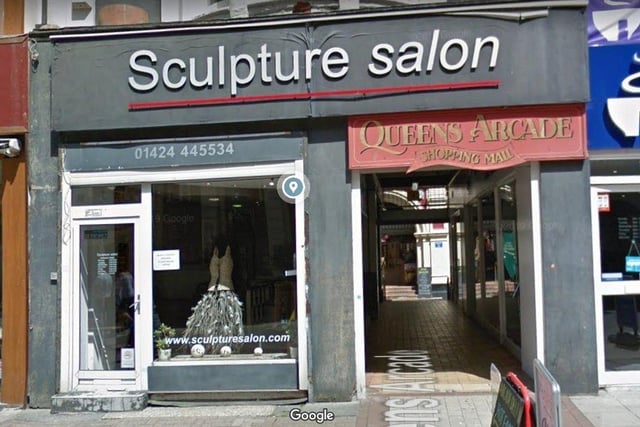 Sculpture Salon in Queens Arcade, Hastings (photo by Google)