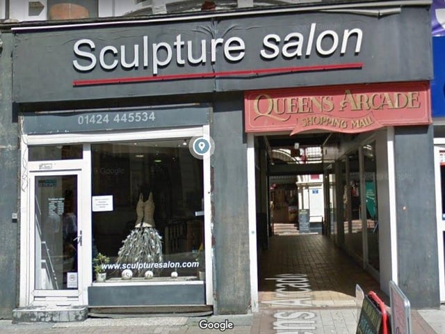 Sculpture Salon in Queens Arcade, Hastings (photo by Google)