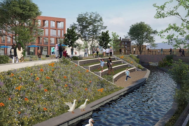 The plans include more parks and green space, as well as opening up the River Lea to create a feature in the town centre.