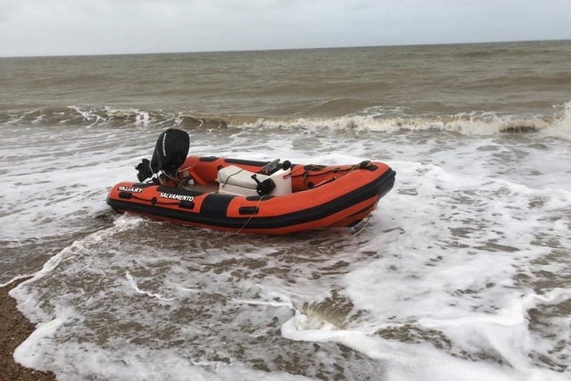 Boats have been washed up on the beach between Littlehampton and Ferring. Picture: Littlehampton Coastguard