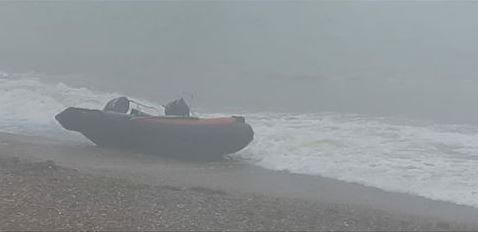 Boats have been washed up on the beach between Littlehampton and Ferring. Picture: Hugh Montgomery