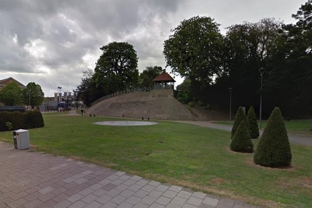 Bedford Castle Mound - it’s claimed that if you stand at the mound at night and listen very carefully, you'll be able to hear the creaking of the castle gallows