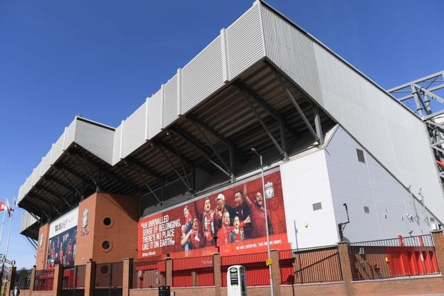 Anfield capacity: 54,0794 -  One metre adjusted capacity, lower limit: 14,710