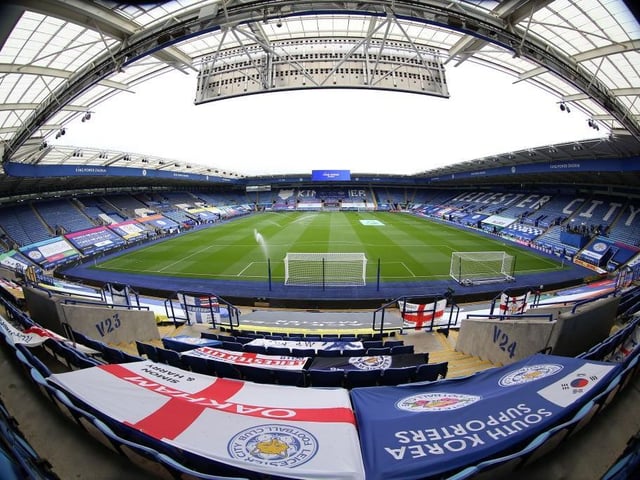 King Power Stadium capacity: 32,312 - One metre adjusted capacity, lower limit: 8,790