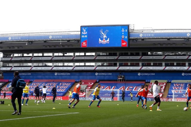 Selhurst Park capacity: 26,074 -  One metre adjusted capacity, lower limit: 7,090