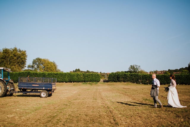 Tractors can even be part of the photoshoot... Photo: Sally Forder for Binky Nixon.