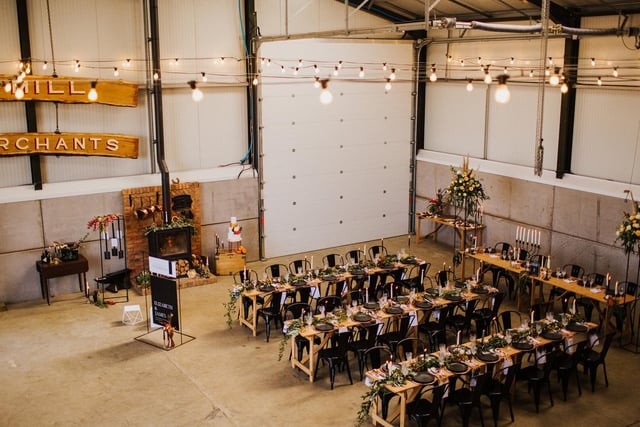 The converted barn has room for up to 100 guests when seated. Photo: Sally Forder for Binky Nixon.
