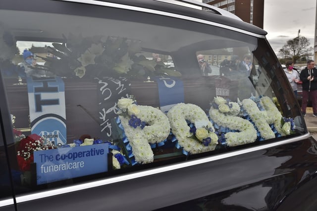 Tommy Robson funeral at Peterborough Crematorium. EMN-201030-170916009