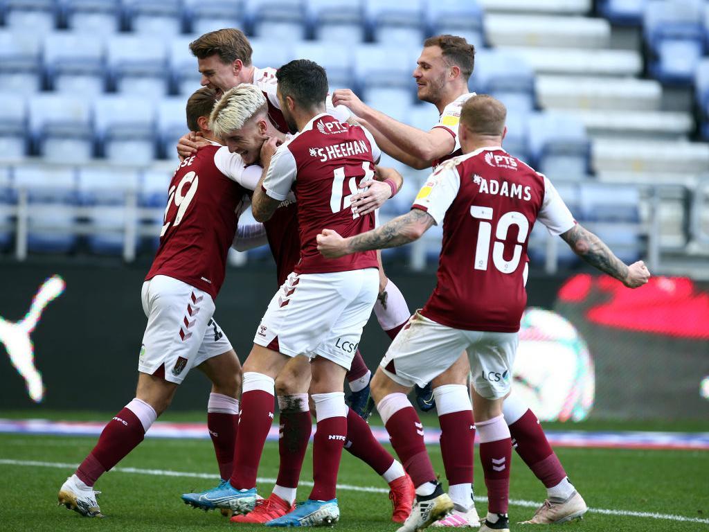 Ryan Watson has officially been credited with the opening goal, although the dubious goals committee may have other ideas... Pictures: Pete Norton