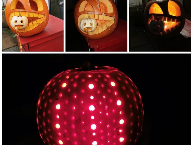 This resident went for the different approach of drilling holes into his pumpkin - stunning!