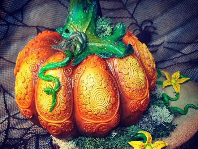 This fairytale-esque pumpkin was hand made!