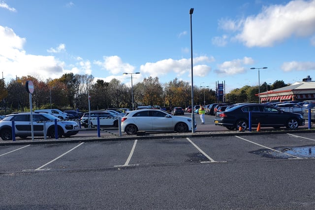 Car parking oficers were deployed to manage the car park at Boongate Retail Park
