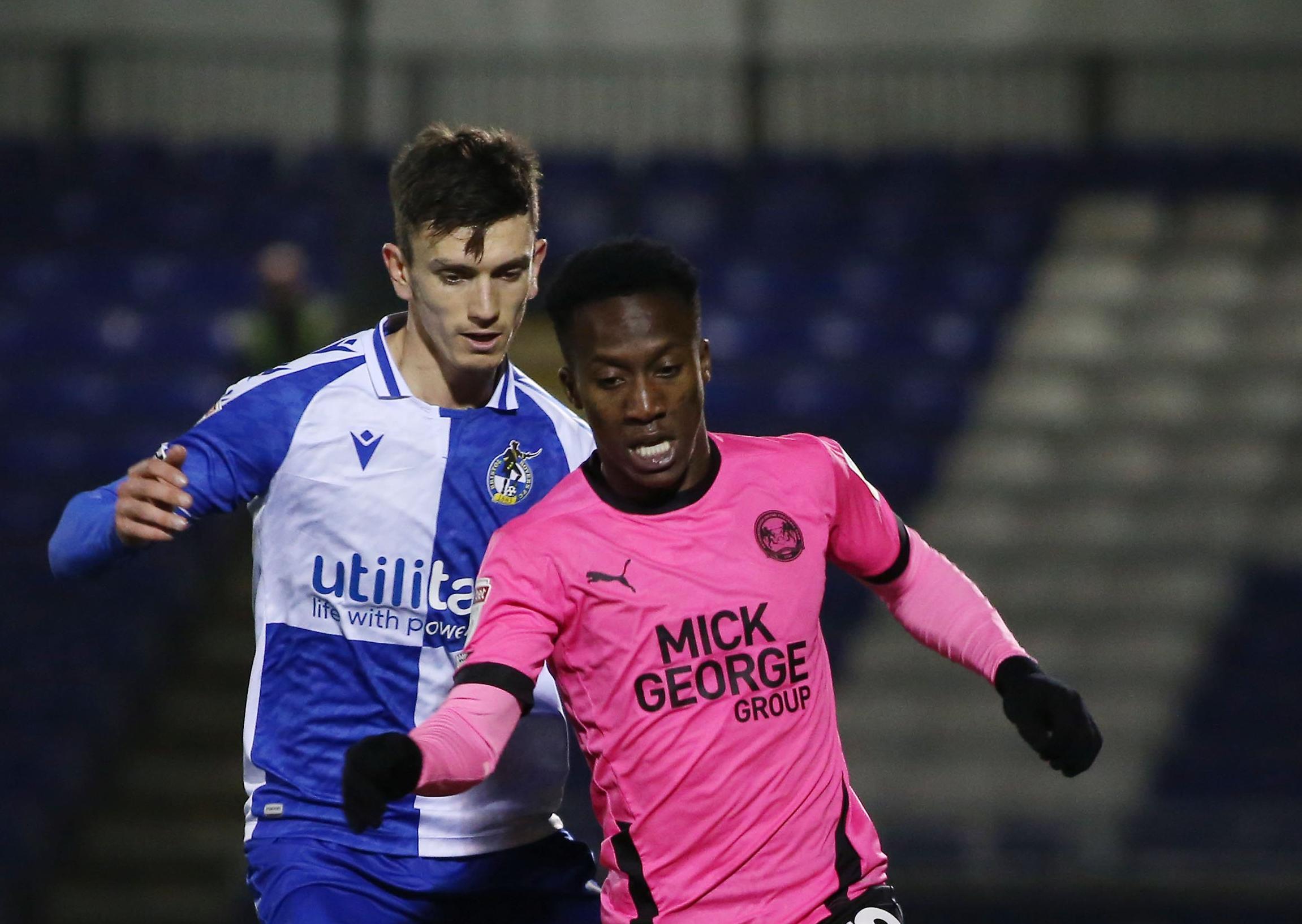 Siriki Dembele of Peterborough United in action against Bristol Rovers. Photo: Joe Dent/theposh.com.