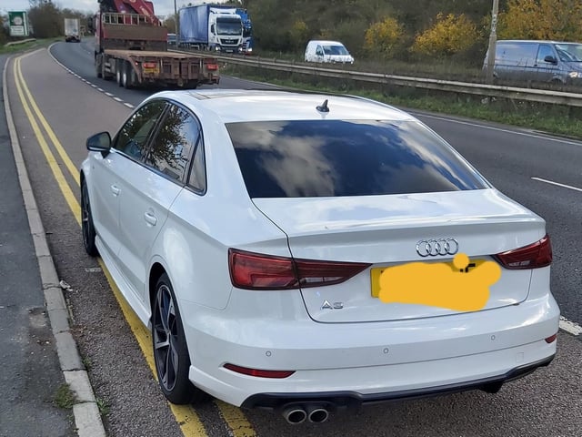 Audi driver reported after being clocked at 135mph on the A14
