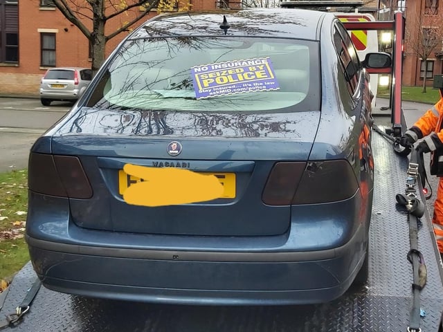 This one was found to have no insurance whatsoever ... car was seized and driver reported