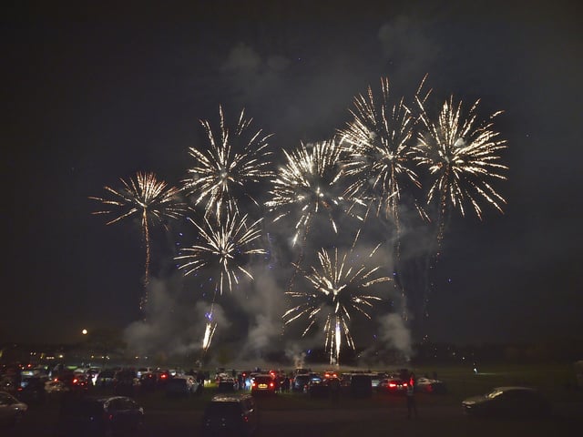 Families enjoyed the display
