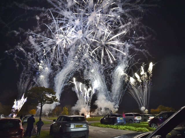 Families enjoyed the display