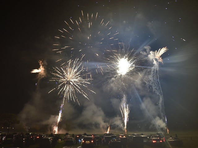 Families enjoyed the display