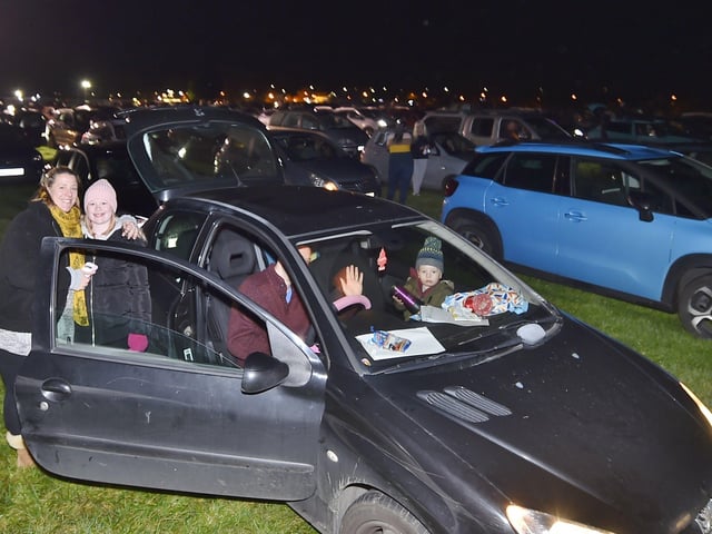 Families packed into the showground for the display