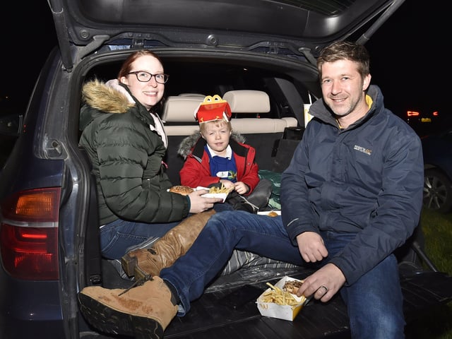 Families packed into the showground for the display