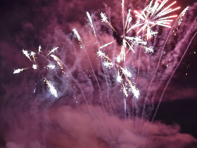 Families enjoyed the display