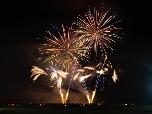 Families enjoyed the display