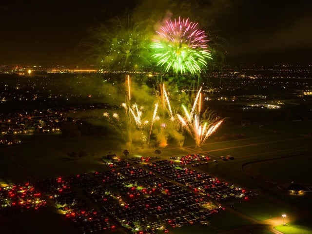Families enjoyed the display