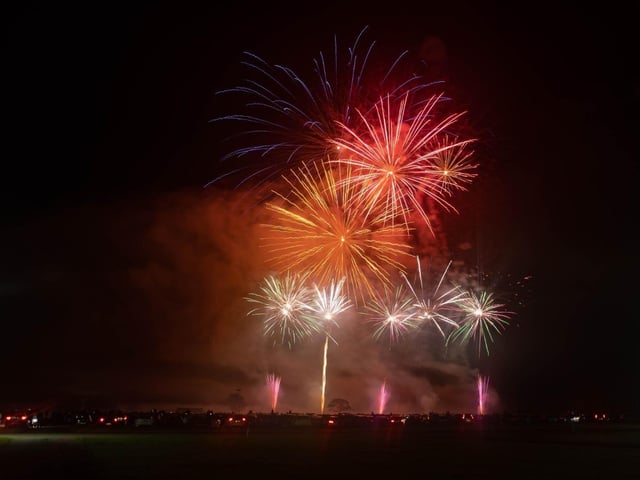 Families enjoyed the display