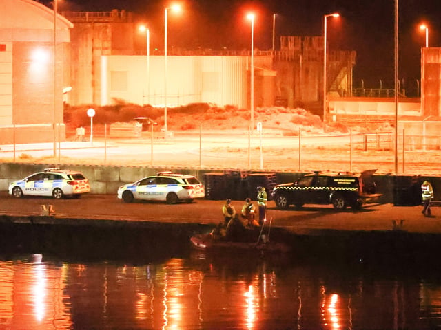 Emergency services at Shoreham Port rescued five 'slaves' from a fishing boat