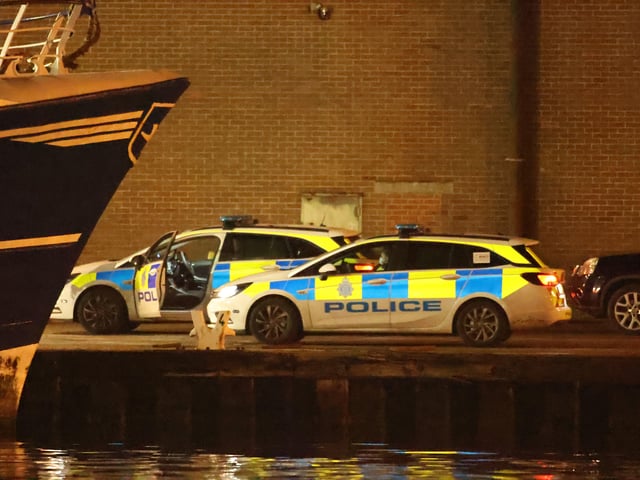 Emergency services at Shoreham Port rescued five 'slaves' from a fishing boat