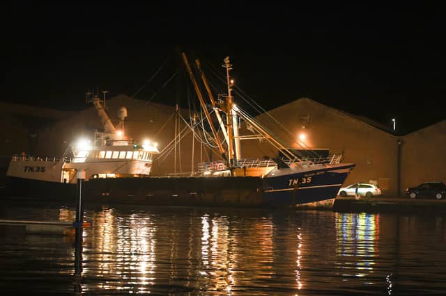 Emergency services at Shoreham Port rescued five 'slaves' from a fishing boat