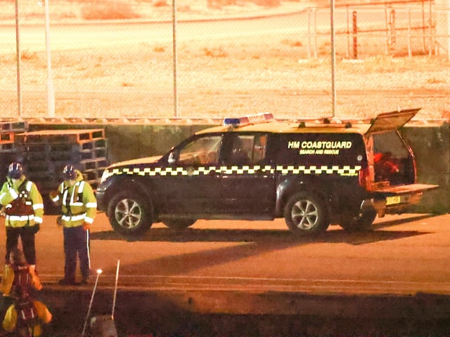 Emergency services at Shoreham Port rescued five 'slaves' from a fishing boat