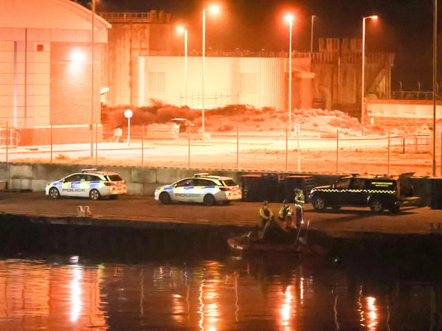 Emergency services at Shoreham Port rescued five 'slaves' from a fishing boat