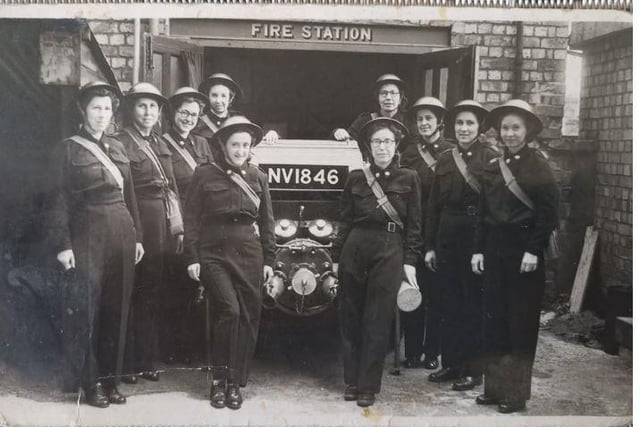 Daniel Craig said: "My great auntie Ida was part of the first ladies fire brigade in Kettering during WW2. Here is a picture of those brave ladies. My great auntie was the one on the far left. She died in 2004 at the fantastic age of 99."